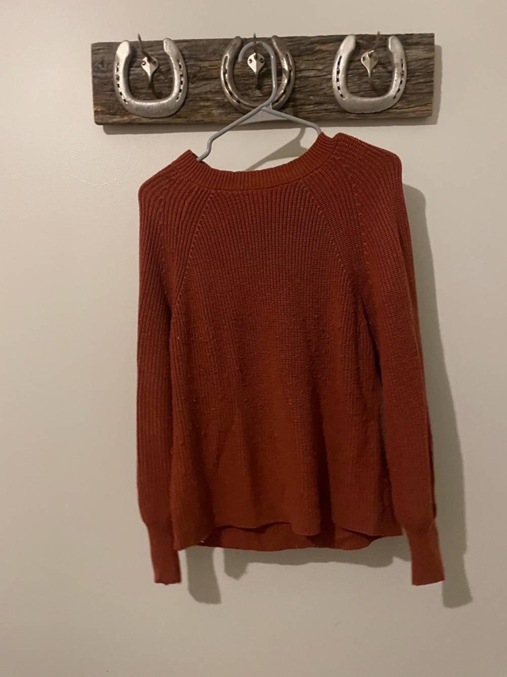 Jessica Simpson Rust Orange Crewneck Knit Sweater